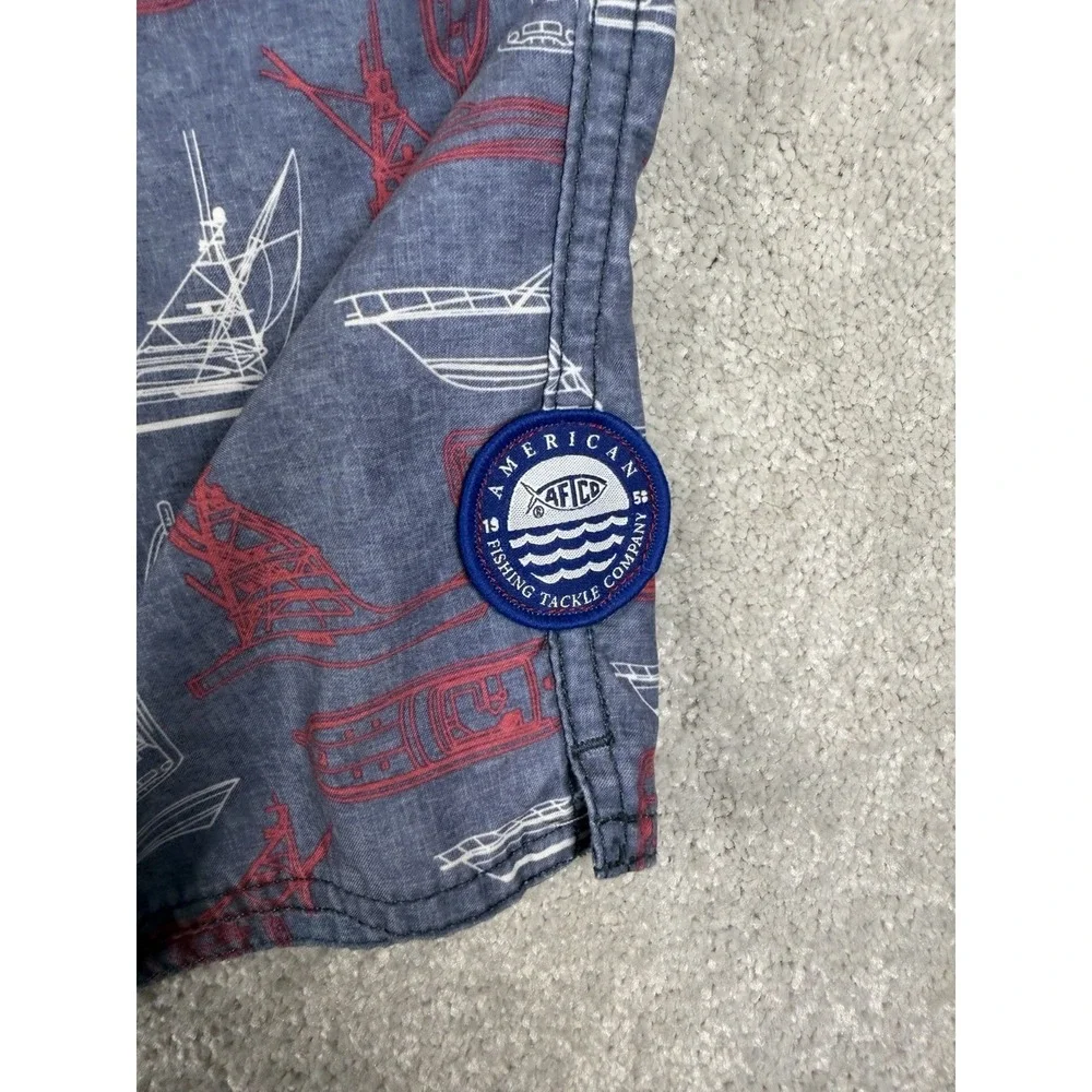 AFTCO Swim Trunks Mens‎ 2XL Bluewater Nylon Cut Liner** Shorts Boats Marine